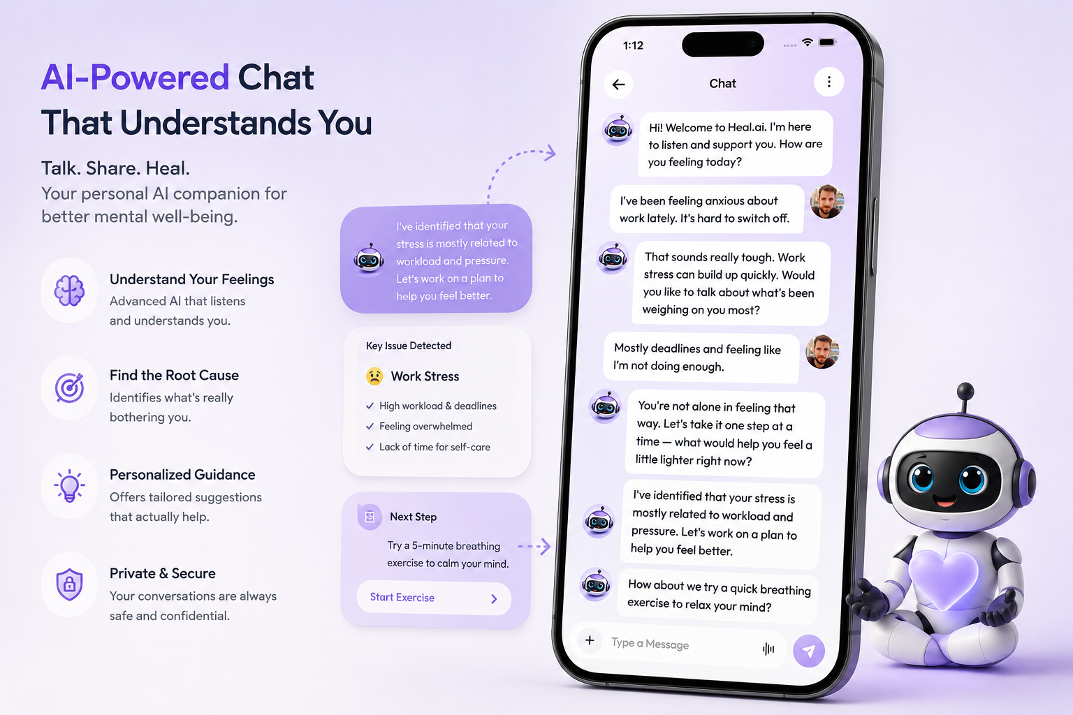 HealAi RAG chat conversation